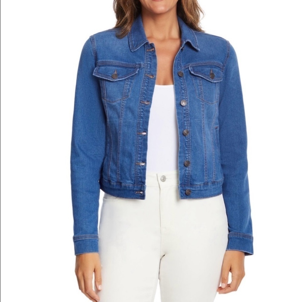 Social Standard by Sanctuary Denim Jacket Dark Blue Fitted Jacket. Size XXL